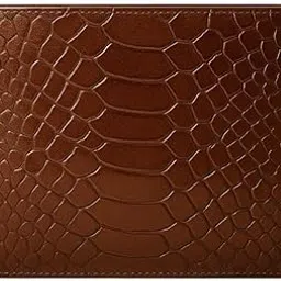 aura di lusso Mens Textured Leather Two Fold Wallet (Brown)-picture-19