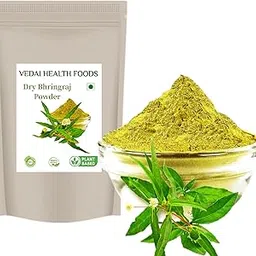 Vedai Health Foods Dry Bhringraj Powder ( 100g ) Natural Herbal Raw Leaves / - Eclipta Alba/False Daisy/Keshraj | Raw Bringraj Leaf | Bhrangraj | Bhangra | Bhringraj For Hair Regrowth | Scalp Treatment | Curly | Straight | Wavy Hair Type Curry Leaves-image-47