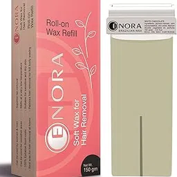 ENORA Roll On Wax, Hair Removal Soft Wax Cartridge, Depilatory Wax Roller Refill for legs and arms, Home Self Waxing and saloon 150 g (150 Gram (Pack of 1), White Chocolate)-image-33