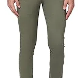 giordano Mens Solid Cotton Mid Rise Button Closure Regular Length 5 Pockets Slim Fit Chinos-picture-14