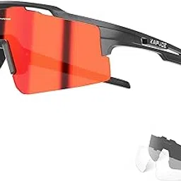 KAPVOE Polarized Cycling Glasses Sports Sunglasses for Men Women, UV400 MTB Bicycle Mountain Bike Glasses with 3 Lenses K75-picture-61