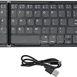 Foldable Bluetooth Keyboard Wireless Folding Keyboard Support 3 Devices Rechargeable Full Size Ultra Slim Folding Keyboard with Touchpad for Windows Laptop, Desktop, Tablet and PC-picture-20