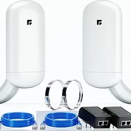 Wireless Bridge, 2KM 5.8G Point to Point Outdoor CPE, CPE Long Range WiFi Bridges for PtP/PtMP with 12DBi High Gain Antenna, PoE Adapter, RJ45 Ethernet Port, 2 Pack-picture-19