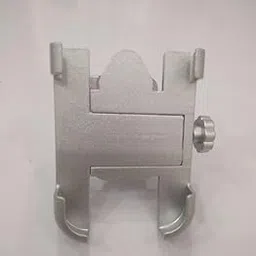 Mobile Holder for Bikes | 360° Rotation Motorcycle Handlebar |Bicycle Phone Mount Mobile Stand |Metal Body| (Silver) for Bajaj Discover 100 5G-image-93