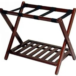 Sturdy & Durable Multipurpose Portable Wooden Straight Leg Luggage Stand, Folding Luggage Rack, Suitcase Holder Shelf for Bedroom, Guest Room, Corridor with Shoe Shelf C8-picture-12