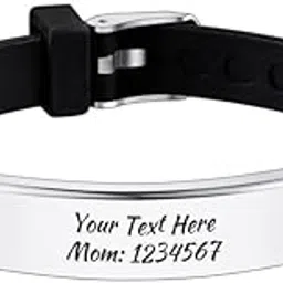 m men style Personalized Mens Custom ID Beads Engraving Names Silicone, Leather Bracelet for Men Husband Father Grandpa Father's Day Gift SBr202357-picture-13