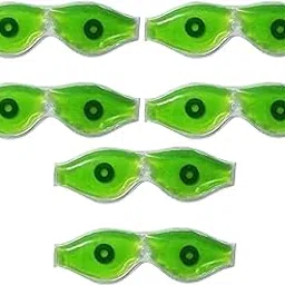 Samtrish Cooling Gel Relaxing Eye Mask for Dark Circles, Dry Eyes, Cooling Eyes, Pain Relief, Redness, Eye Patches, Sleeping Cool Pad Suitable for All Family Members (3 GREEN CHASMA) | Pack of 3-image-9