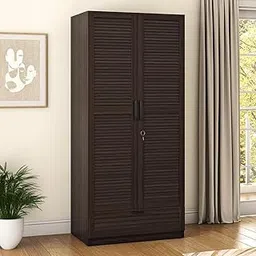 Urban Ladder Bennis Engineered Wood 2 Door Wardrobe Without Mirror in Dark Walnut Finish-image-32