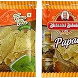 Bishanlal Babulal | Time Pass Crispy Crunchy Papad| Bikaner Special Moong Dal Pappad | Bikaneri Namkeen | No Preservative | 800gm (400x2)-image-67