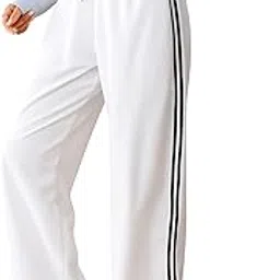 Women's Stylish Loose Fit Plain High-Rise Cargo Trousers Ideal for Layering and Creating Trendy Casual Wear (White-S)-picture-54