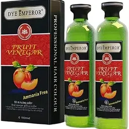 Dye Emperor Fruit Vinegar Hair Dye for Men, Women, Natural Ammonia Free Color Dye (Black) 1000 ML-picture-18