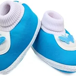neska moda 0 To 6 Months Baby Girls Slip-On Cotton Shoe/Booties (Blue)-BTB4974-picture-56