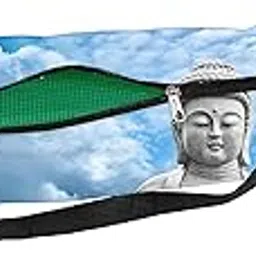 Active Elements Direct from Factory - Canvas Yoga Mat Bag/Cover. Easy Fit up to 4 mm Thick Yoga Mat. Print Design : Budha YOG Mudra in Sky-image-35