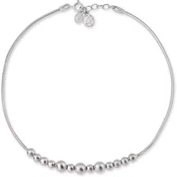 mia by tanishq Bead Bomb 93 KT Silver Anklet-picture-31