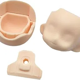 MERISHOPP Clay Doll Head Blank Face Back of Head Set Creative Mini Doll Parts Set Style B-picture-23