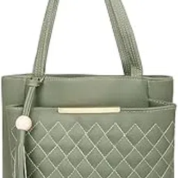 daisy star DaisyStar Women Fashion Handbags Tote Purses Stylish Girls Zip Pocket Canvas Handbag for Office Bag Ladies Travel Shoulder Bag Tote for College Girls Granite Green_Handbag_43-picture-23