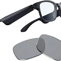 razer Unisex Anzu Smart Glasses: Blue Light Filtering & Polarized Sunglasses Lenses - Low Latency Audio - Built-In Mic & Speakers - Touch & Voice Assistant Compatible - 5Hrs Battery - Rectangle/Small-picture-44