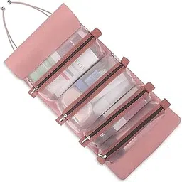 Moxtiza Roll Up 4 in 1 Foldable Toiletry Bag for Travel, Detachable Makeup Pouch, Cosmetic Organizer Bag for Women-picture-27