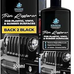 KRAKIN Black Trim Restorer for Car & Bike (500ml) | Gives Original Black Look for Plastic, Vinyl & Rubber Surfaces | Restores Faded Exterior Trim & Bumpers - Zero Dust Attraction-picture-25