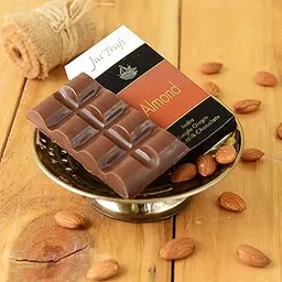 Jus'Trufs Artisanal Almond Milk Chocolate Bar - Set of 2 | Gluten-Free Healthy Almond Milk Chocolate | No Preservatives | Each Bar 40 gm | Net Wt 80 gm-picture-35