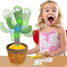 PA | Talking Cactus Baby Toys for Kids Dancing Rechargable Cactus Toys Can Sing Wriggle & Singing Recording Repeat What You Say Funny Education Toy with USB- Charging Best Birthday Gift for Kids-picture-32
