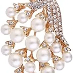 syga Brooch Pin Fashion Crystal Rhinestone Jewellery Pin Vintage Accessories Decoration Clothing Bouquet Brooches for Women Girl (Champagne Gold)-picture-48