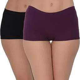 eva & joy Women's Cotton Solid Mid-Rise Boyshort Panty-picture-26