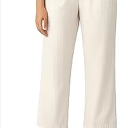 poised Women's Cotton Palazzo Pants with Drawstring, Casual Wide Leg Trousers-picture-36