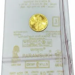 Paramsukh Dhoti's, Full Length, Men's Ethnic Wear, White, One Pair (Ek Joda), 4.5x2=9meter 1.20m width (Cotton)-image-0