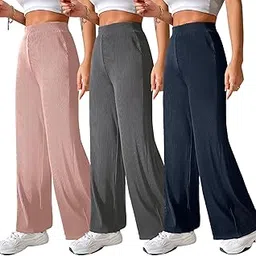 style go Trendy Women's High-Waist Flared Trousers |Korean Style Formal Pants for Office & Occasions-picture-25