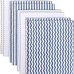 BAMBOO QUEEN 8 Pack Super Soft Baby Burp Cloths, Ultra Absorbent Large Newborn Burping Cloth, Milk Spit Up Rags, Unisex Navy Blue and White, 16 × 12 Inch-image-33