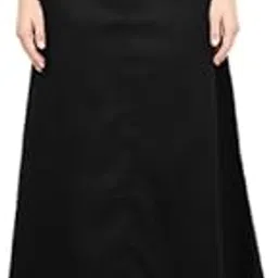Women's Black Cotton Petticoat | Saree Shapewear Underskirt with Drawstring | Comfortable Cotton Petticoat for Sarees-picture-35