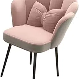 Enakshi (Label) Creations Vanity Chair Comfortable Fashion Makeup Chair for Lounge Bedroom Living Room Pink Gray|Home Decor|Figurines-image-5