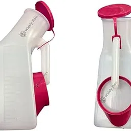 Widely Pure Urine Pot 1000 Ml Male And Female Urine Collector For Bed Patient Premium Quality (Pack Of 2), White-picture-12