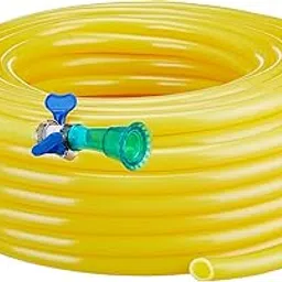 Amazon Brand - Solimo 30 Meter - 0.5 Inch Width Heavy Duty PVC Water Hose Pipe with Connectors & Clamps – Ideal for Garden, Car Wash & Home Cleaning-image-23