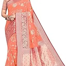 rekha maniyar Womens Cotton Woven Banarasi Silk Saree With Unstitched Blouse (KALPANA)-picture-32
