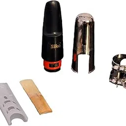 Music Gallery Alto Saxophone Mouthpiece, brass nickel ligature cap and Reed (Beige)-picture-16