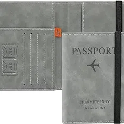 botash Passport Holder Cover Travel Wallet Organiser,Passport Case with RFID Blocking,PU Leather Travel Document Holder for Men & Women Travel Accessories(1pcs/Multi Color)-picture-46