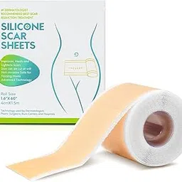Silicone Scar Sheets | Medical Grade Gel Strips for Scar Removal – C-Section, Tummy Tuck, Acne, Keloid & Surgical Scars | Reusable, Washable, Transparent & Painless Silicone Gel Tape Roll for Hypertrophic Scars (1)-image-5