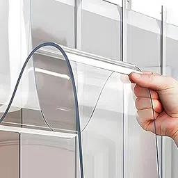 Qlarity Covers 1.5mm Thick PVC Strip Curtain | Size-7ft Long, 3 Strips, 8.5 Inches Wide Vinyl Transparent Door Curtain | Ideal for Cold Storage/Office/Balcony/home(Hangers Are Not Included in Package)-picture-49