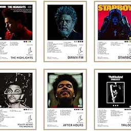 CodersParadise Paper Pack Of 6 - The Weeknd Wall Posters 8X12 Inch (A4 Size) Included Glue Dots Wall Decor Posters Wall Art-picture-10