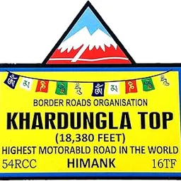 IndusSeller_KHARDUNGLA TOP (18,380 FEET) Fridge Magnet (Julley) Medium Size (Pack of 1)-picture-15