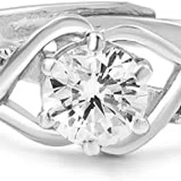 zarkan Sterling Silver Cubic Zirconia Ajustable Stylish Trendy Women Ring (Silver) Adjustable | Premium Box | Beautiful for Valentine Day, Raksha Bandhan, Rakhi, 925 Hallmark, Certified-picture-51