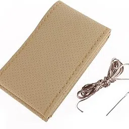 Kozdiko Leatherite Steering Wheel Cover Stitchable Beige for Mitsubishi Pajero-picture-53