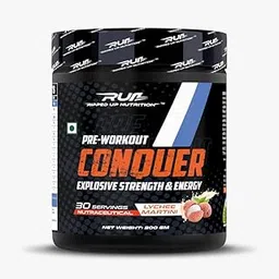 Ripped Up Nutrition Conquer Pre workout (300gm) 30 servings - Extreme energy and focus, L-Citrulline 4g, Beta Alanine 2.5g, L-Taurine 700mg, Caffeine 300mg, (Lychee Martini)-image-8