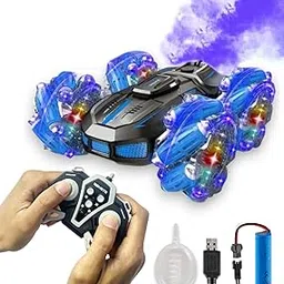 SUPER TOY Remote Control Car 4X4 Dual Sided Climbing Vehicle All-Terrain Rock Crawler Double Sided 4WD Off-Road Rechargeable Booster Spray for Kids & Adults 360° Rotate Drift Stunt RC Car-picture-28