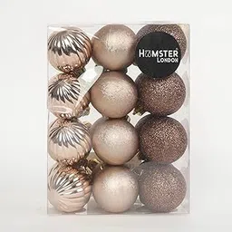 Hamster London HL Holy 4cm Gold Christmas Ball Set of 24 Pieces-Christmas Decoration-picture-38