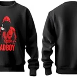 Bad Boy Unisex Cotton Brushed Loopknit Sweatshirt, Black, 320GSM, Ultra Soft Pre-Shrunk Fabric, Vegan Friendly, S to XXL Sizes-picture-30