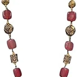 aamrapali silver gems 1-Line Red Beaded Necklace - Striking Multicolor Beads for a Bold Statement-picture-43