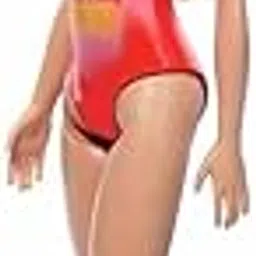 Barbie ​Beach Doll with Blond Hair, Pink One-Piece Swimsuit with Palm Tree Print, Pool and Beach Toys-image-47